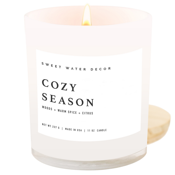 Cozy Season 11 oz Soy Candle - Christmas Decor & Gifts