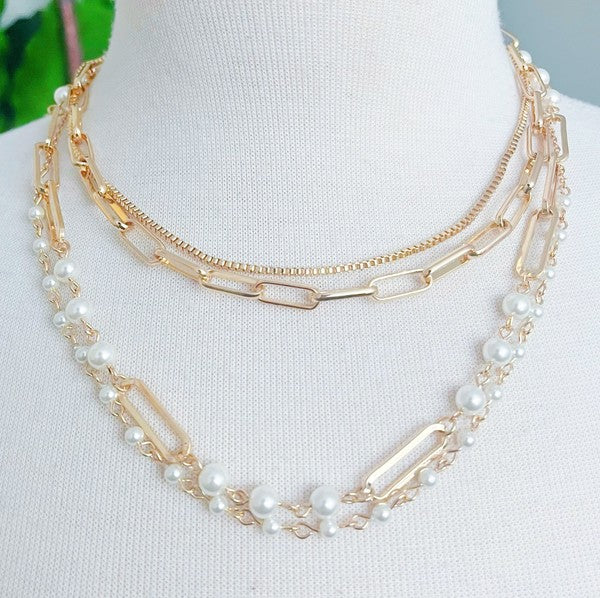 Fourfect, Layered Clip Chain Necklace