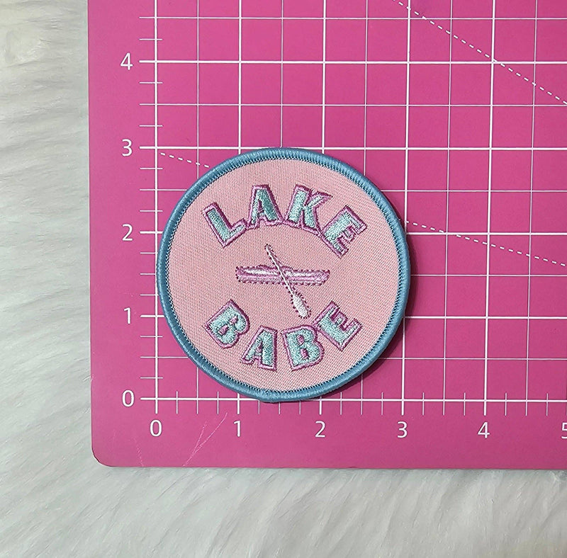 'Lake Babe' Boat Embroidery Iron On Patch