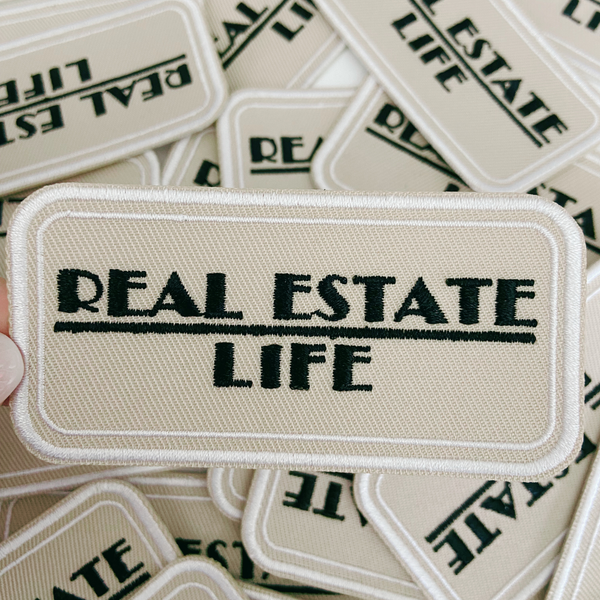 3.5" Real Estate life -  Embroidered Hat Patch: Embroidered Patch