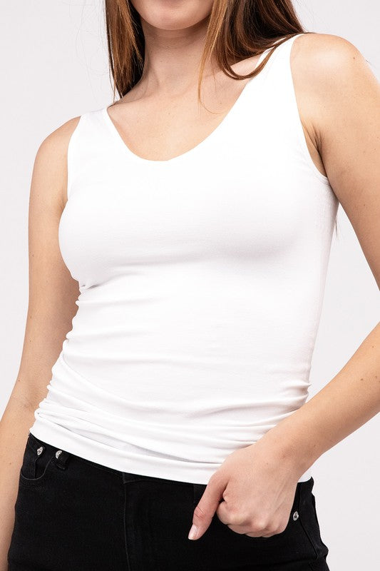 Front & Back 2-Way V-Neck Seamless Tank