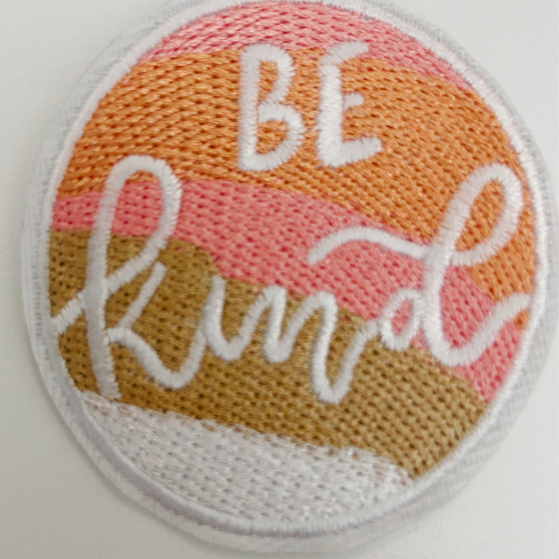 2" Be Kind -  Embroidered Hat Patch: QTY 1