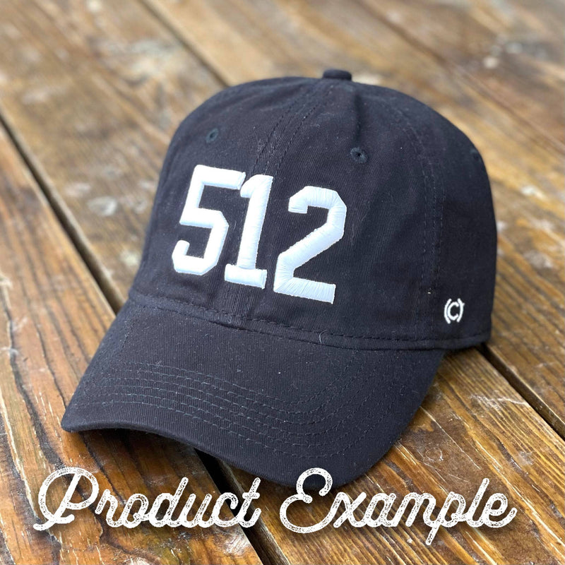 THE HAT THAT GIVES BACK - White Cotton Dad Hat STL Lettering with White Stitching