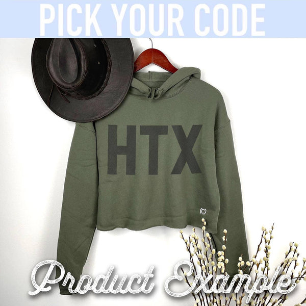 CROP HOODIES - Must Customize Code: Military Green / Large