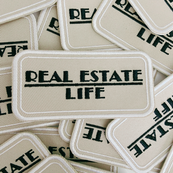 3.5" Real Estate life -  Embroidered Hat Patch: Embroidered Patch