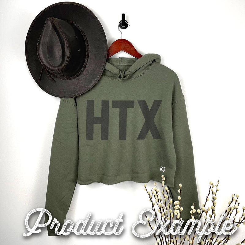 CROP HOODIES - Must Customize Code: Military Green / X-Large