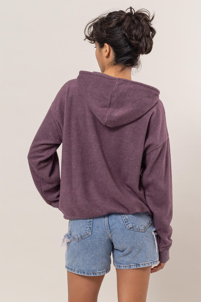 HYFVE Brushed Long Sleeve Hoodie with Kangaroo Pocket