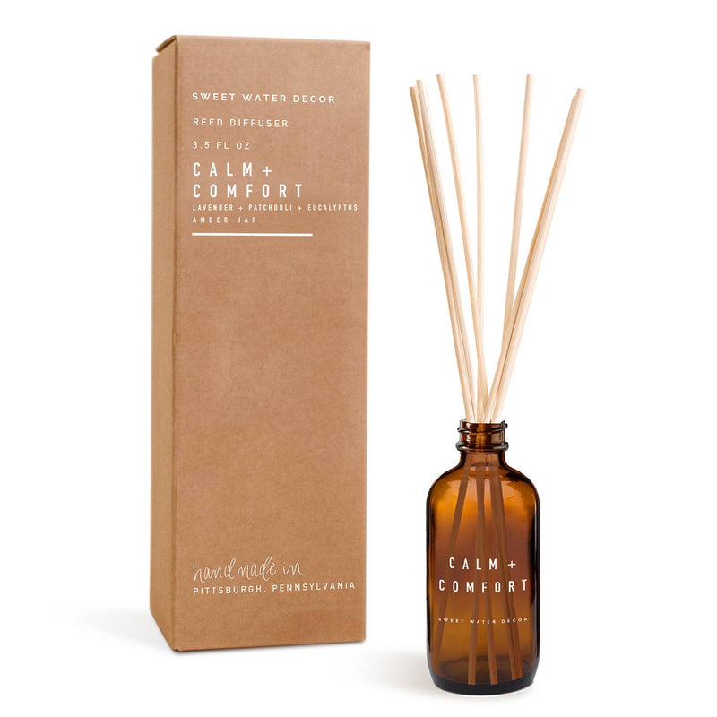 Calm and Comfort Reed Diffuser - Amber Jar - 3.5 oz