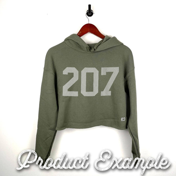 CROP HOODIES - Must Customize Code: Military Green / X-Large